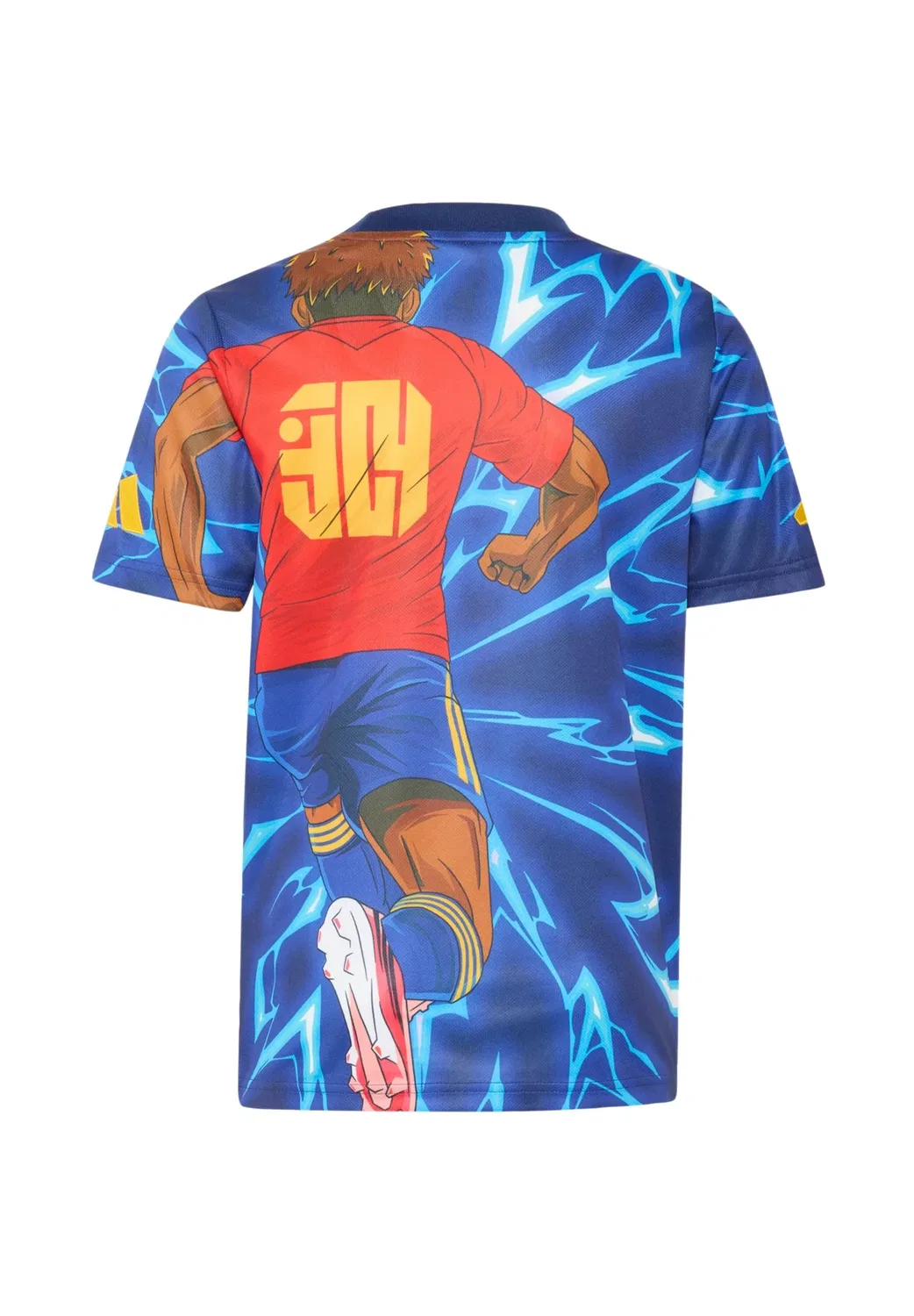 Детская футболка с аниме-принтом Lamine Yamal 26 Adidas Performance, Dark Blue/Semi Lucid Blue — фото 2