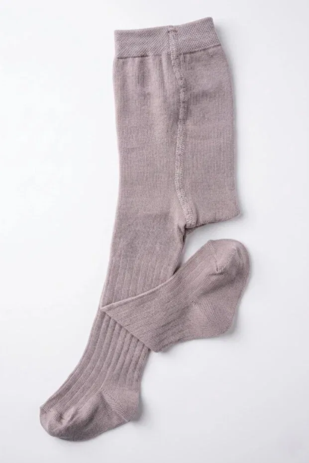 Детские колготки для девочек с принтом Cocole Socks, Dried Rose — фото 2