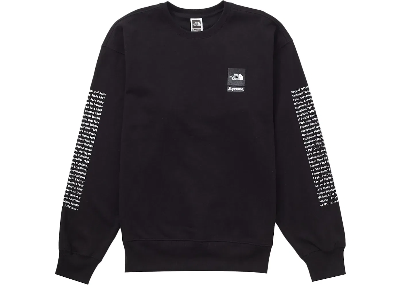 Мужской свитшот с принтом Supreme The North Face, Black — фото 2