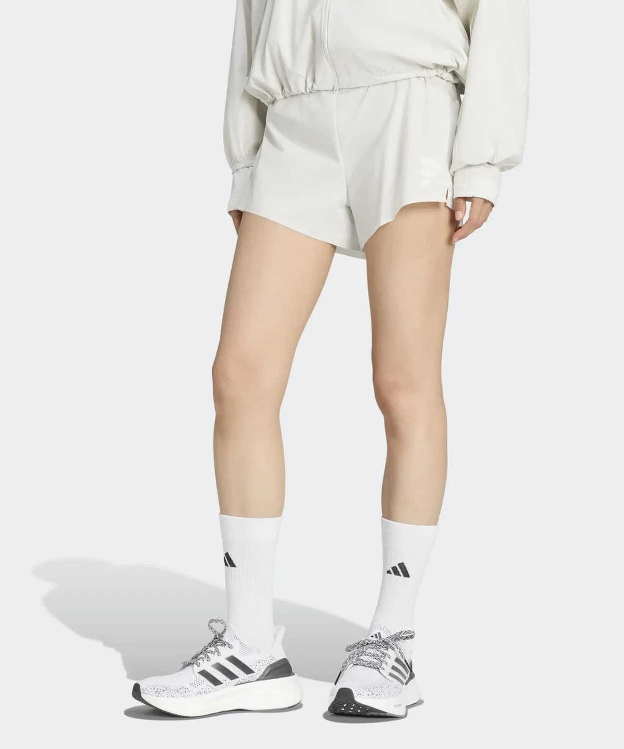 Женские шорты для бега из тафты с принтом Adidas, Grey Other