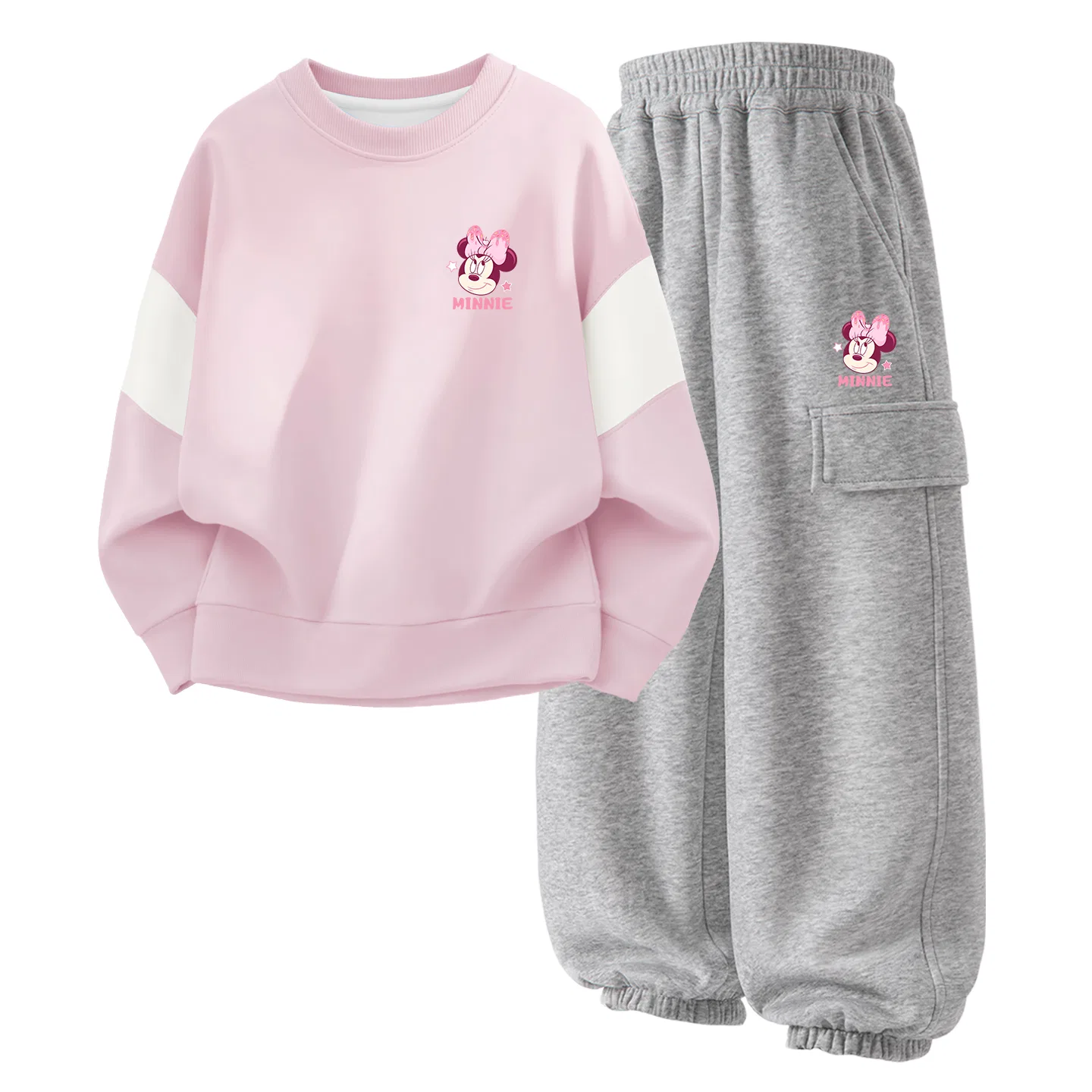 Детский спортивный комплект из футера с принтом Disney Di Sweetie K Cherry Blossom Pink+Di Sweetie K Gray