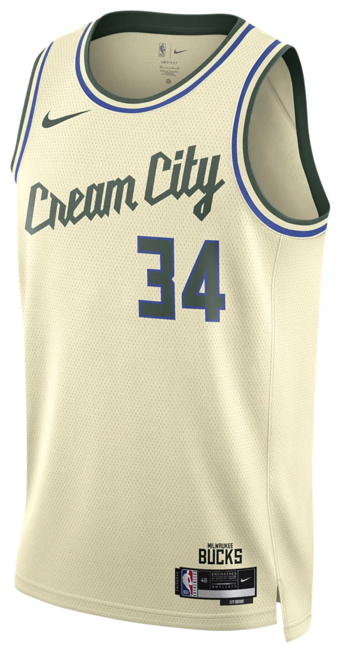 Мужская майка Bucks Dri-FIT Swingman City Edition Nike, цвет Tan/Multi