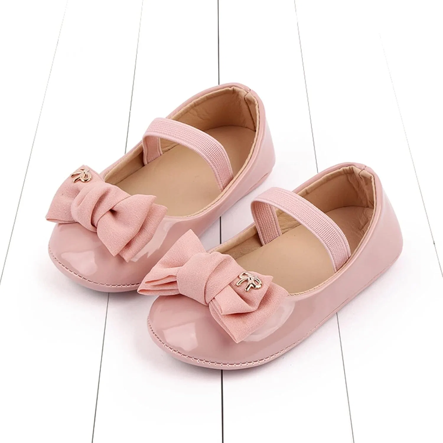 Детские туфли для девочек с бантом Princess Dress Mary Jane, Pink — фото 4