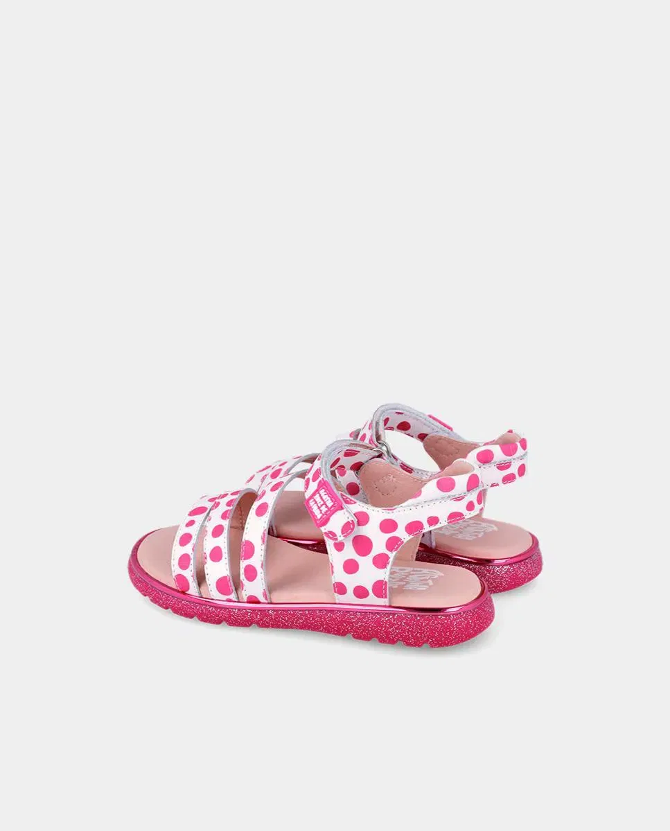 Детские сандалии для девочек с принтом Agatha Ruiz de la Prada, Blanco — фото 2
