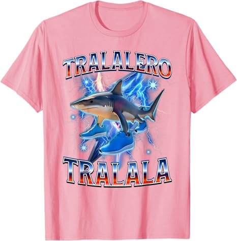 

Футболка Tralalero Tralala Shark Meme, розовый