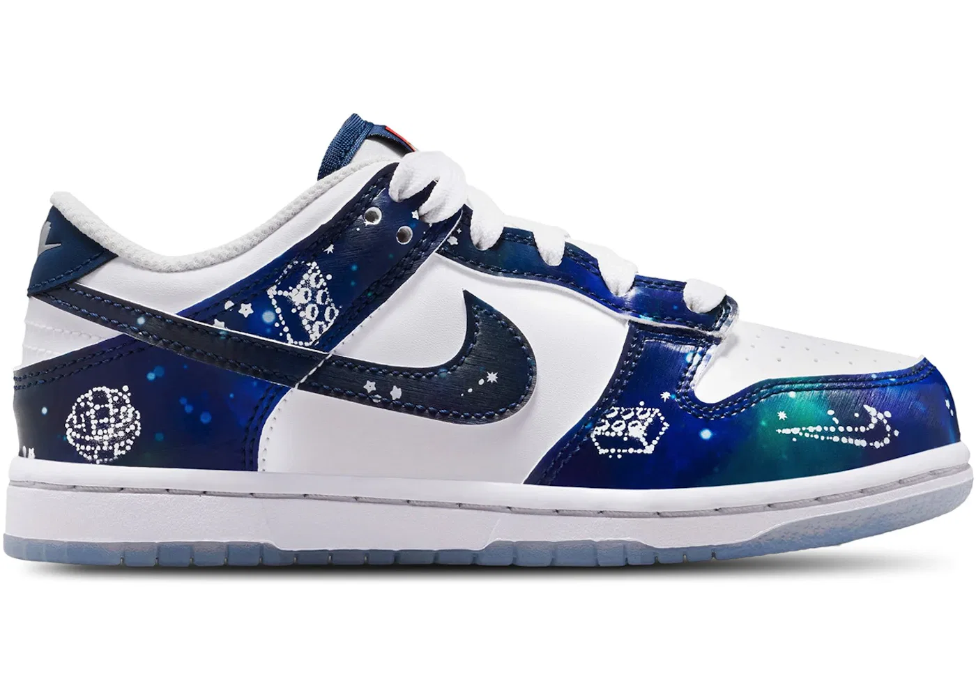 Детские кроссовки Lifestyle с принтом LEGO Nike Dunk Low Nike, White/Multi-Color/Brave Blue/Metallic Platinum