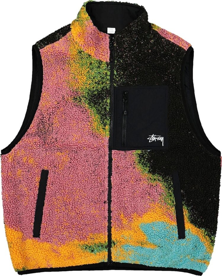 

Жилет Stussy Jacquard Dye Sherpa Vest 'Berry', розовый