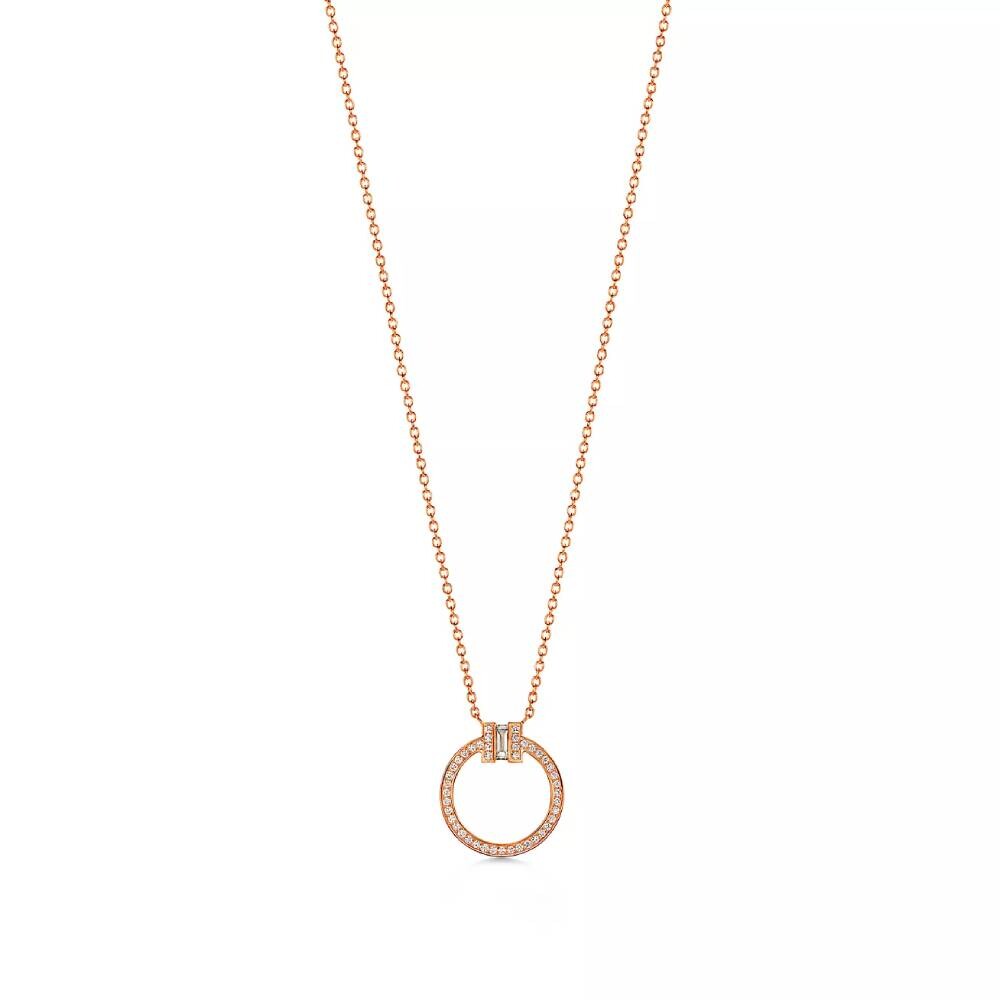 

Кулон с цепочкой Tiffany & Co. Diamond, розовое золото с бриллиантами