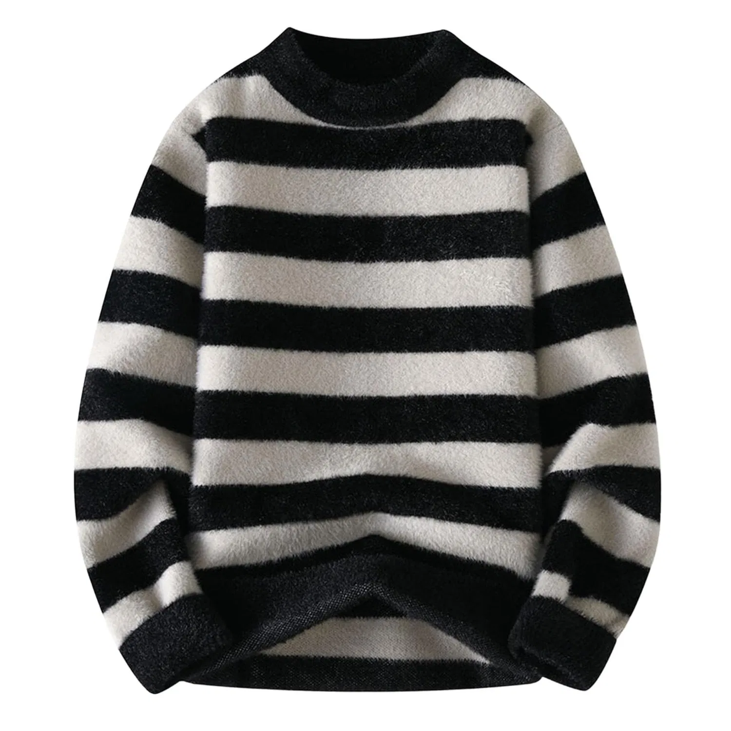 Мужской свитер с жаккардовым узором Retro Jacquard Knit, 3-Nero