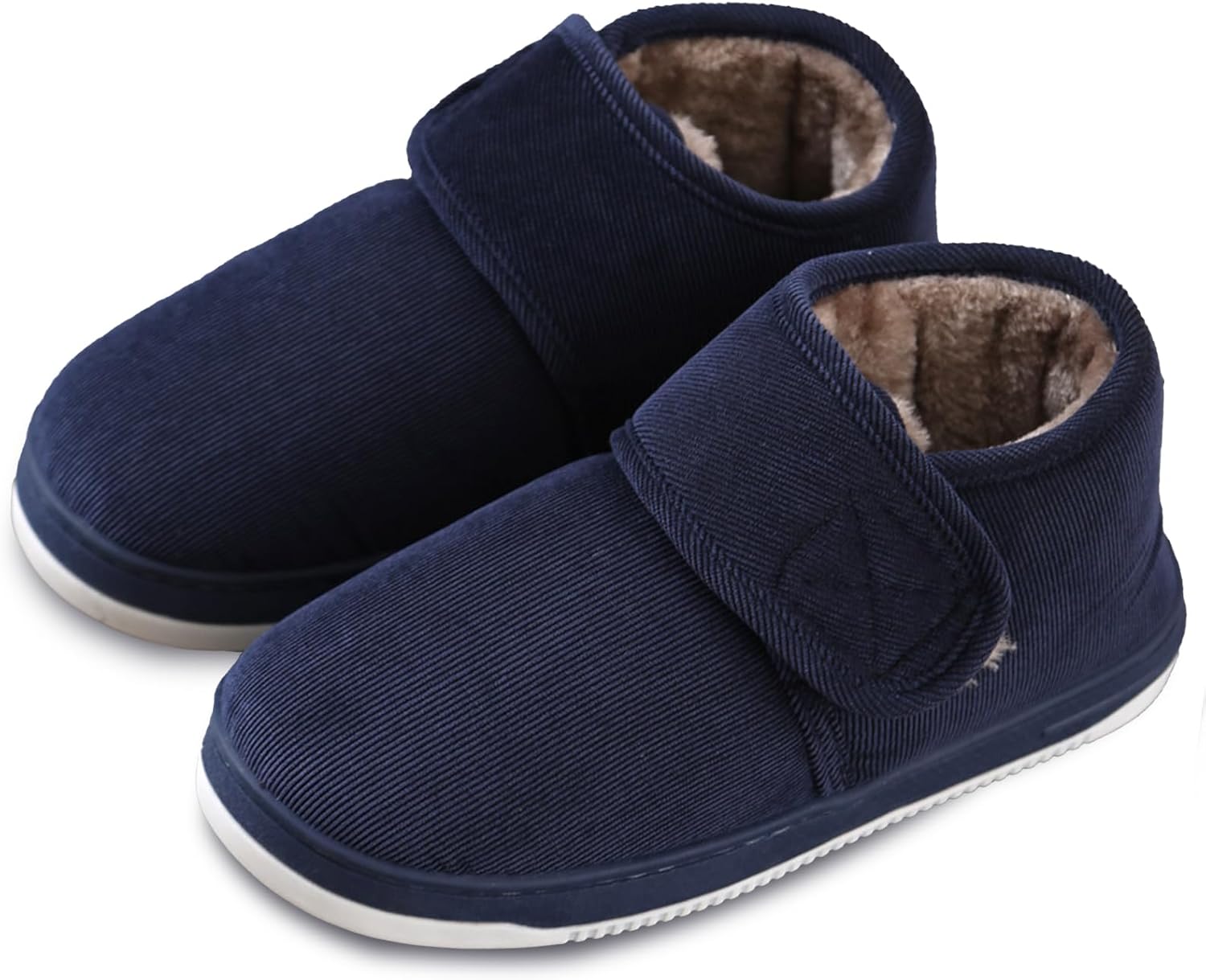 

Унисекс теплые тапочки-ботиночки, теплые ботильоны с регулируемой застежкой, удобные ботинки для ходьбы Natlead, синий