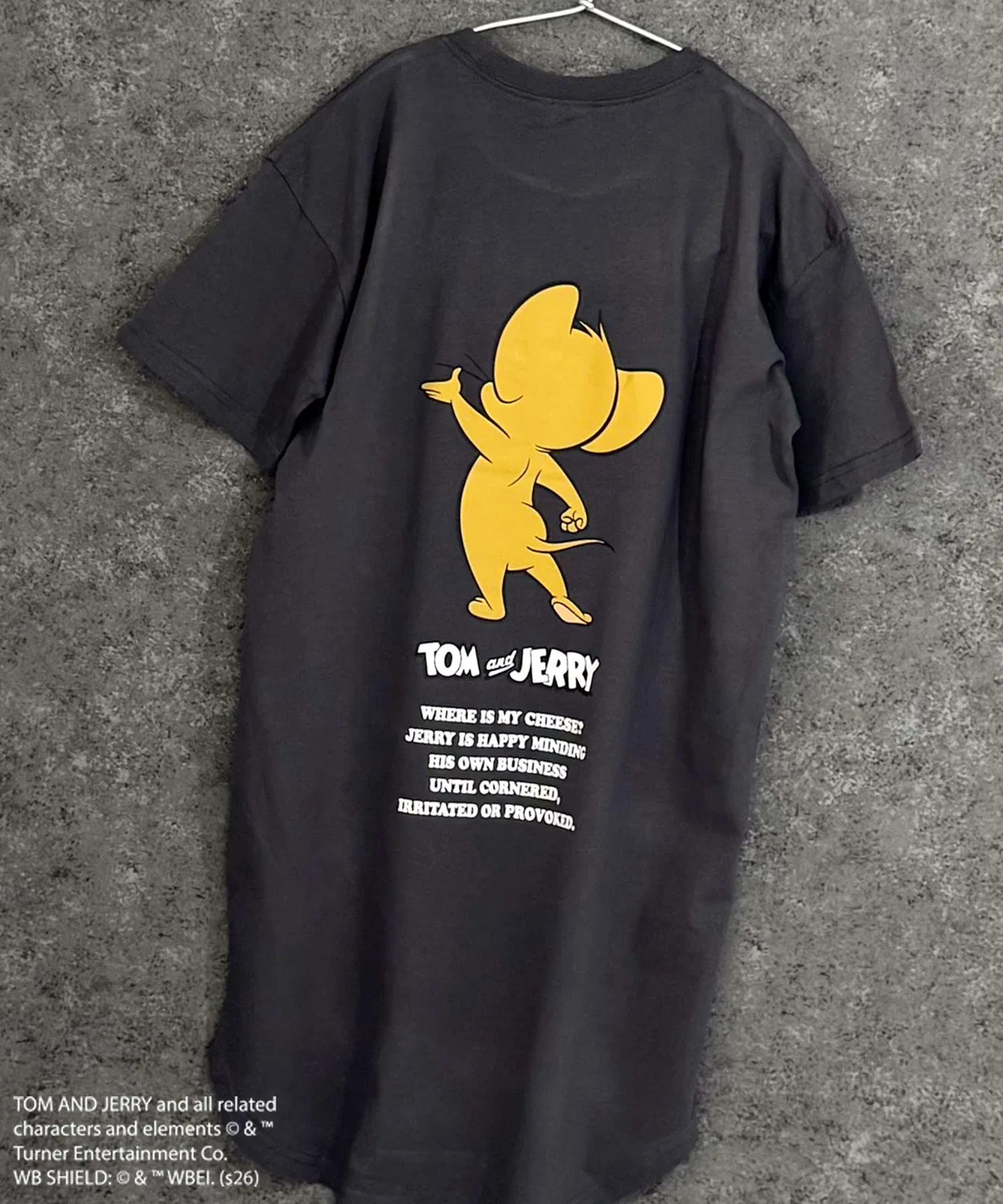 Детское хлопковое платье оверсайз с коротким рукавом TOM&JERRY, Beige — фото 4
