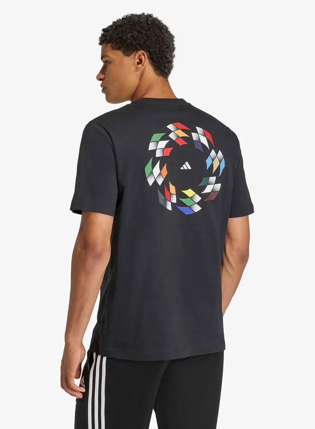 Футболка с принтом House of Tiro Nations Adidas, черный — фото 2