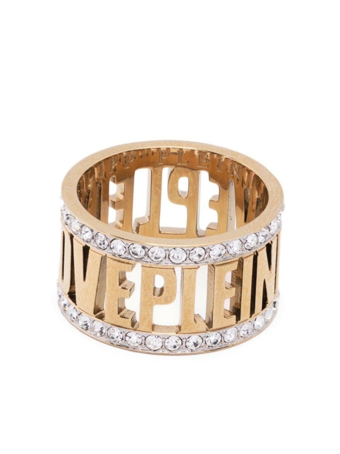 

Кольцо с логотипом Philipp Plein, золотой