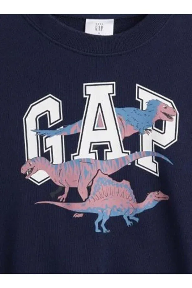 Детские свитшот для мальчиков оверсайз Gap Kids, Navy Blue — фото 2