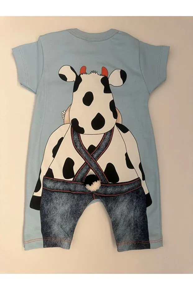 Детский комбинезон для девочек с принтом Minibird Baby, Blue — фото 3