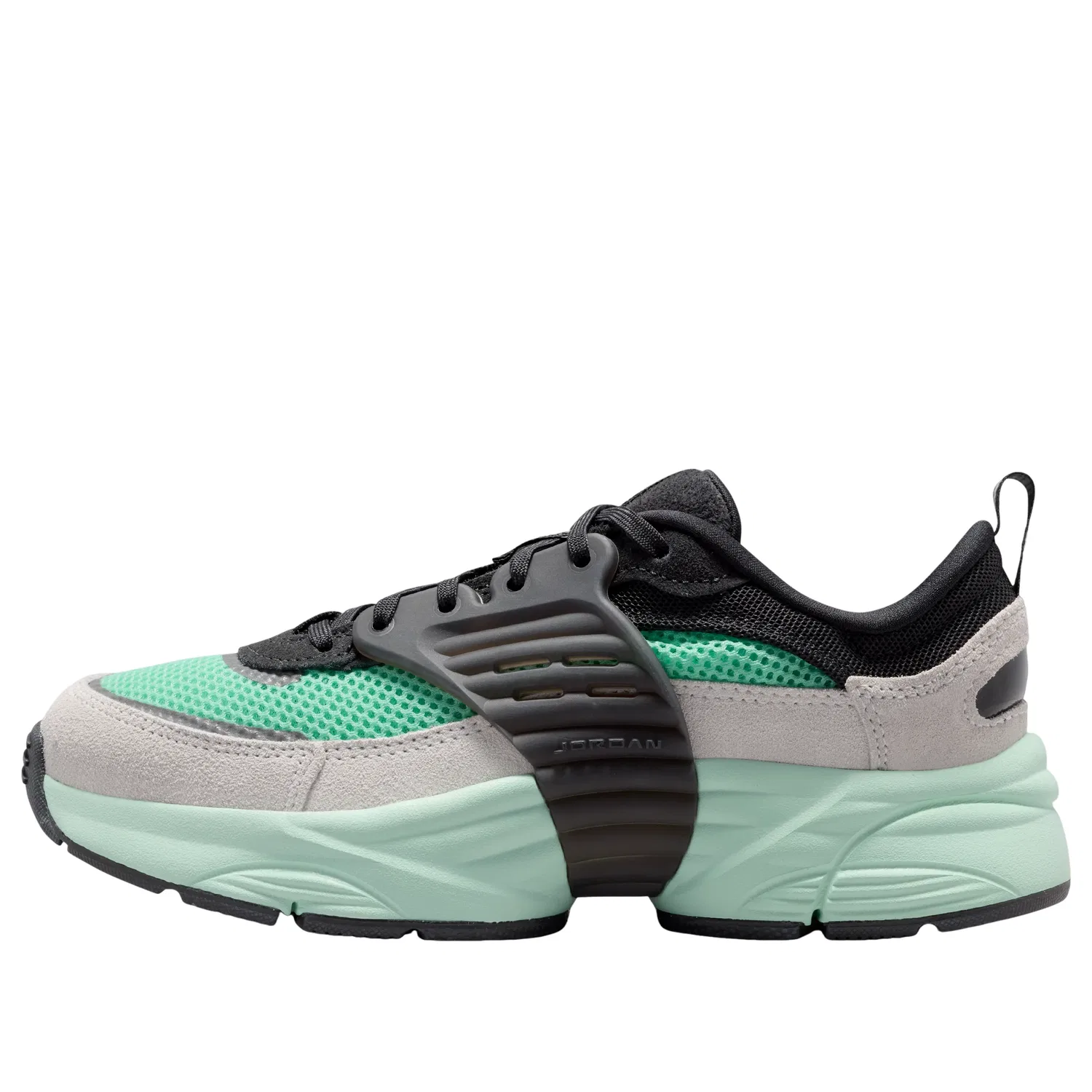 Детские кроссовки с текстильным верхом Trunner O/S 'Black Neutral Grey Mint Foam' Jordan, Black/Neutral Grey/Mint Foam/Green Glow