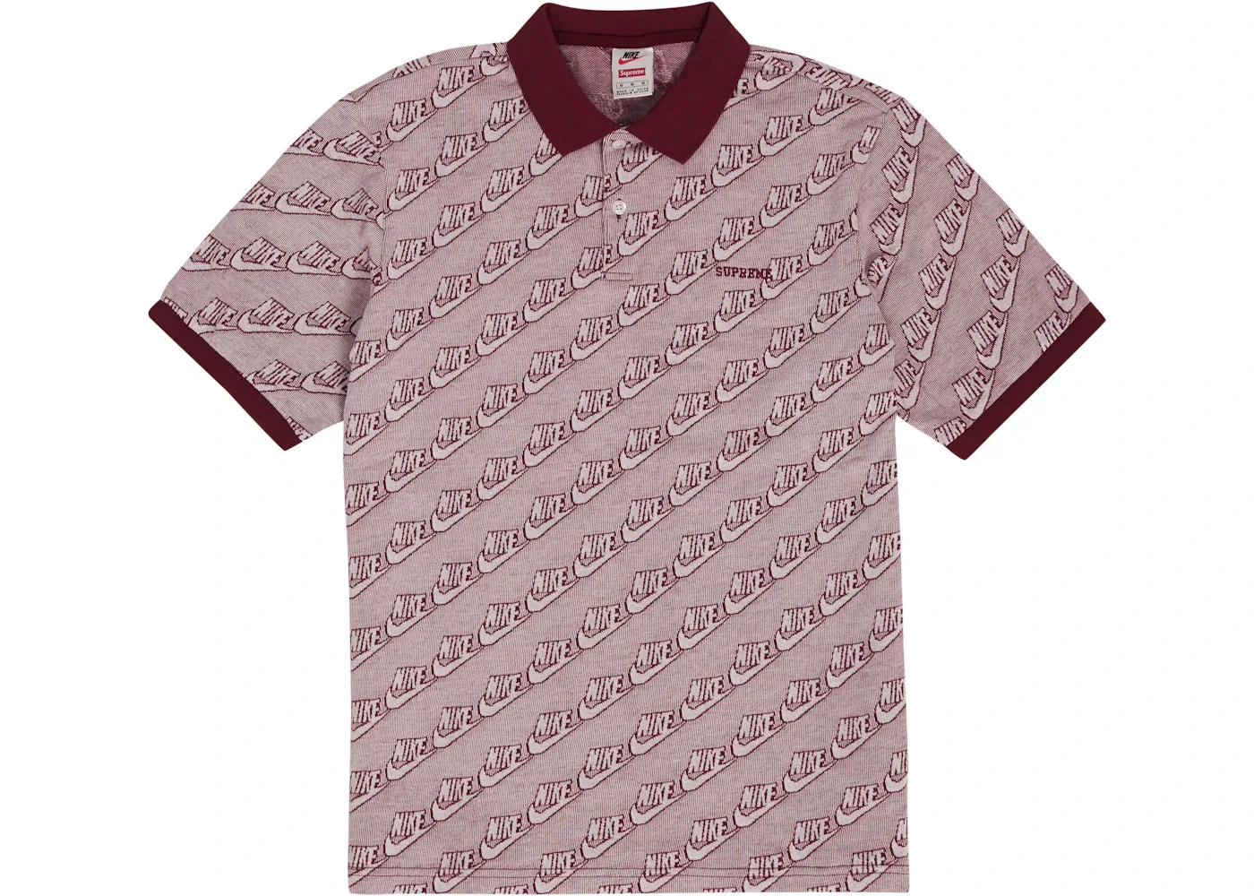 Мужское поло Supreme Nike Jacquard Burgundy