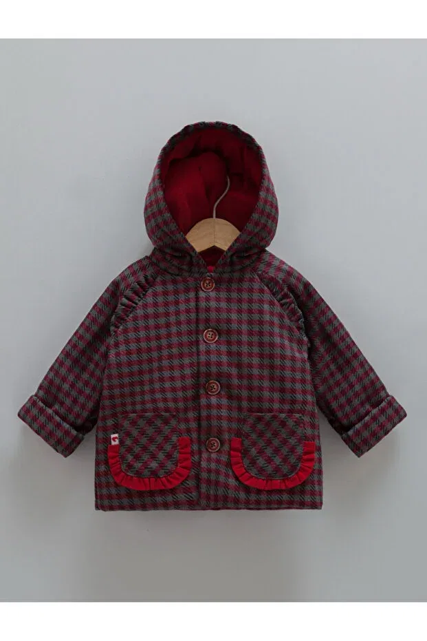 Детское пальто для девочек хлопковое Caramell, Red