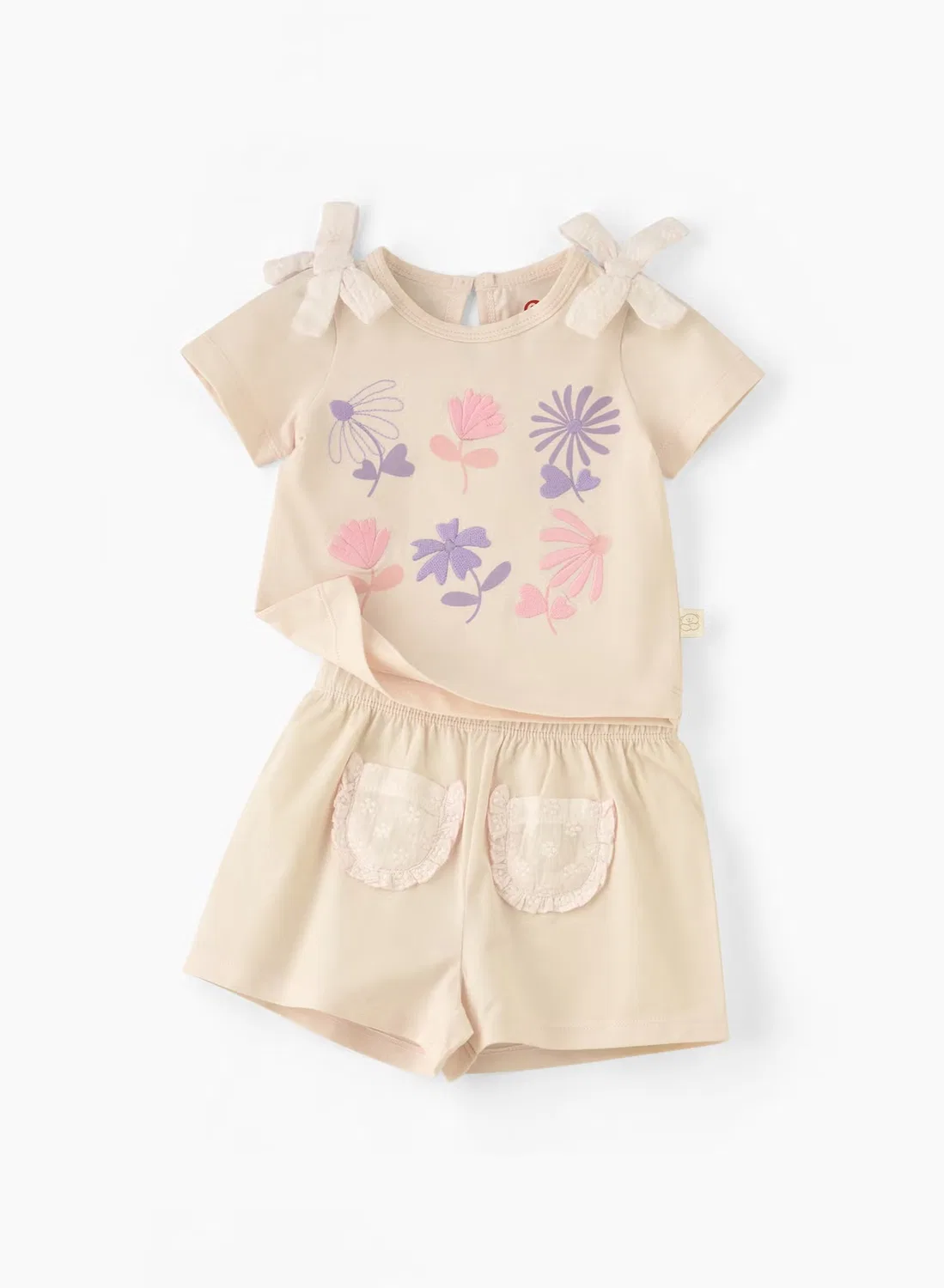 Комплект из 2 предметов для новорожденных Elegant Kids, бежевый