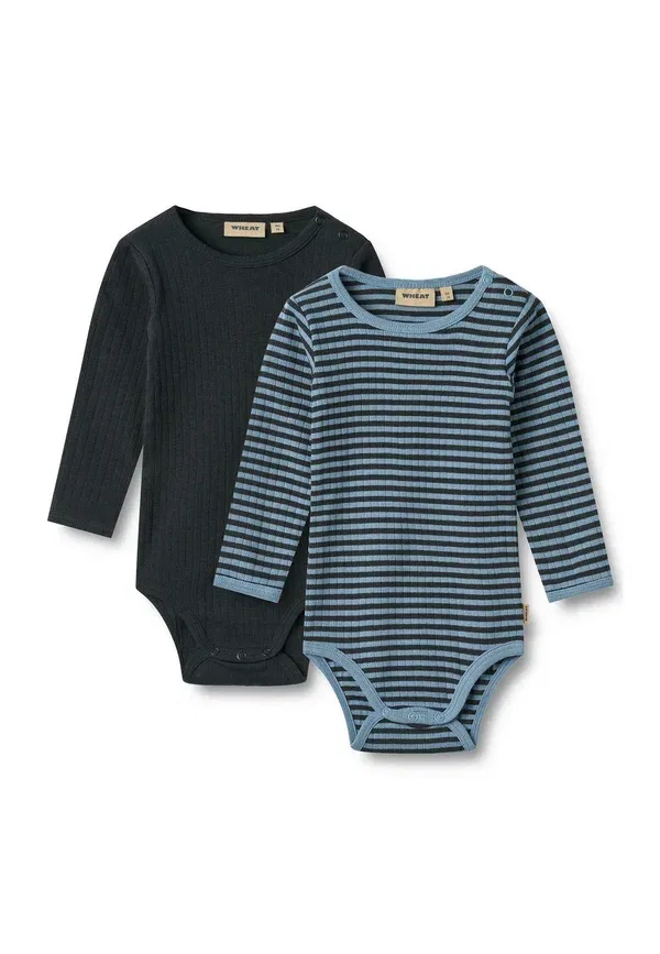 Комплект из 2 ползунков хлопок Glaustinuke Wheat, Bright Blue Stripe, ярко-синий