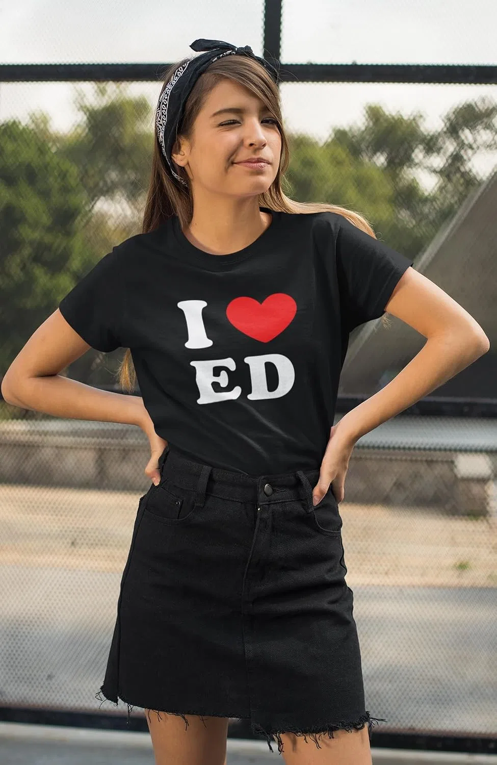Футболка с принтом I Love ED, Black — фото 2