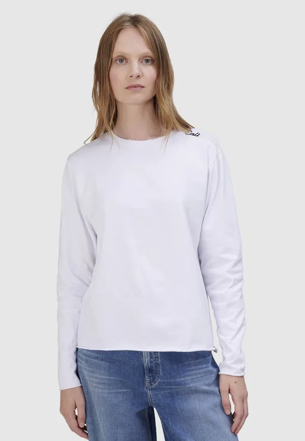 

Футболка с длинными рукавами и вышивкой True Religion, Offwhite, Белый, Футболка с длинными рукавами и вышивкой True Religion, Offwhite