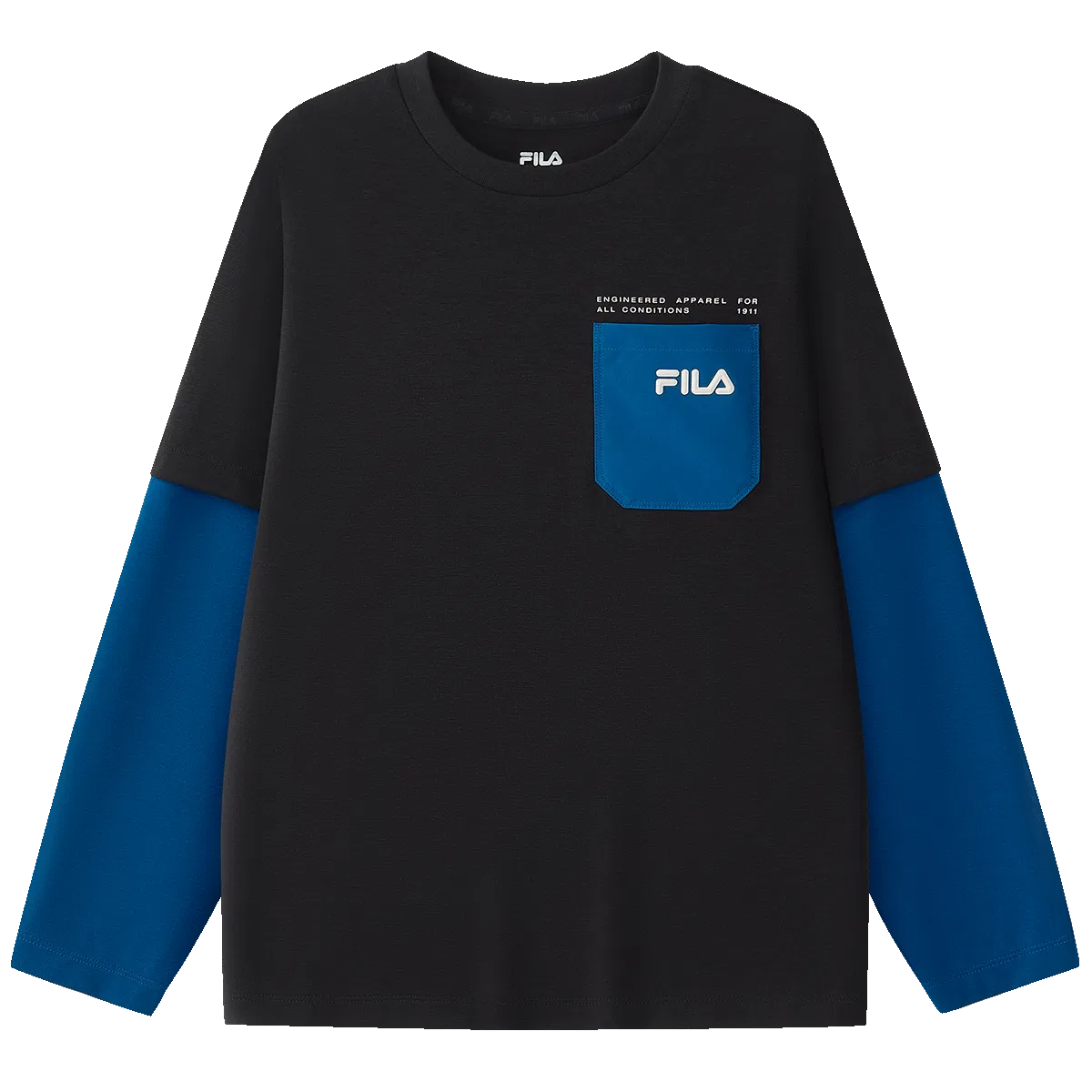 Детская футболка с длинным рукавом Legend Blue FILA KIDS