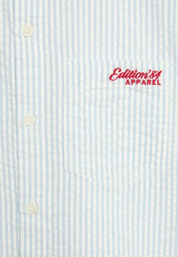 Рубашка хлопковая Shirt Marks & Spencer, light blue, светло-голубой — фото 3