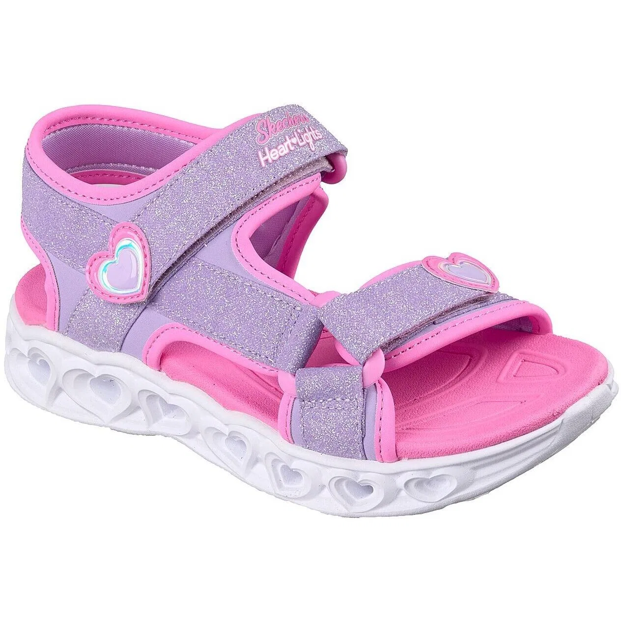 Детские сандалии с принтом Skechers Heart Lights Sandals-sugar, Violett