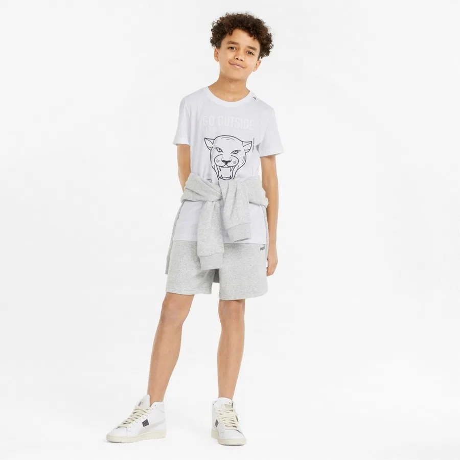 Детская футболка с длинным рукавом Puma Play UV Graphic Tişört Jr, Белый — фото 2