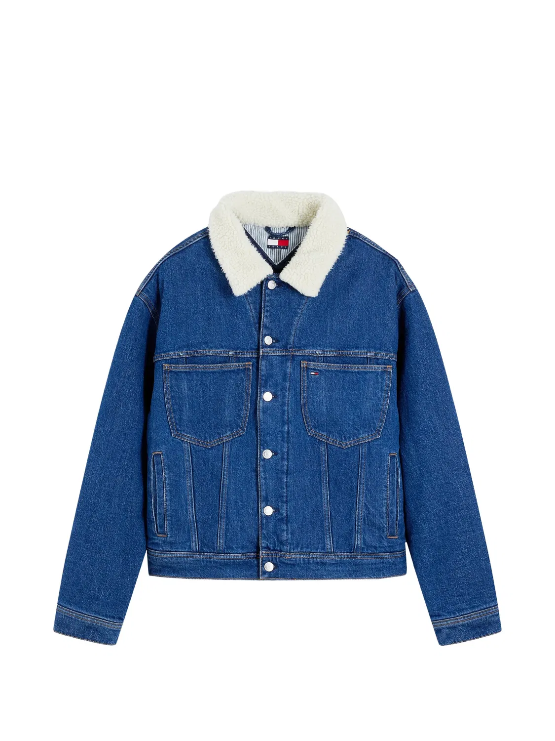 Джинсовая куртка с тедди-воротником Tommy Hilfiger, синий