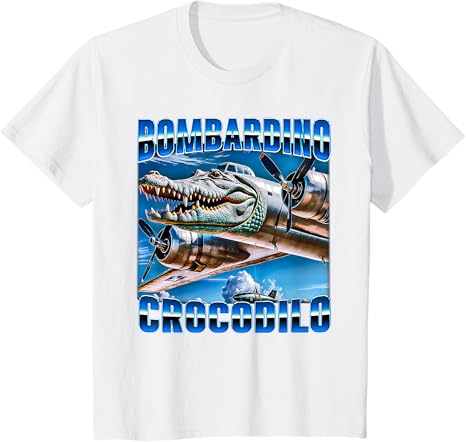 

Футболка Bombardino Crocodilo - Italian Brainrot, белый