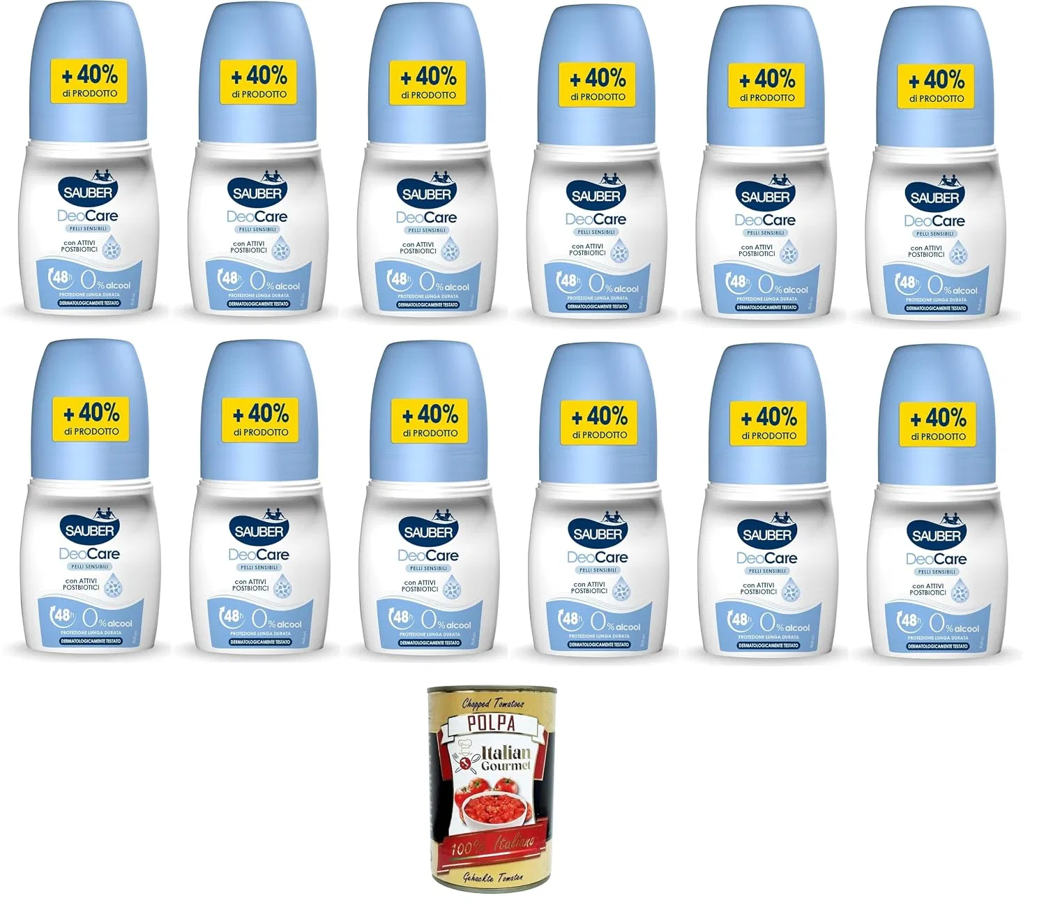 Дезодорант-ролик Sauber DeoCare Sensitive Skin, Italian Gourmet E.R., 6x70 мл, Neutral