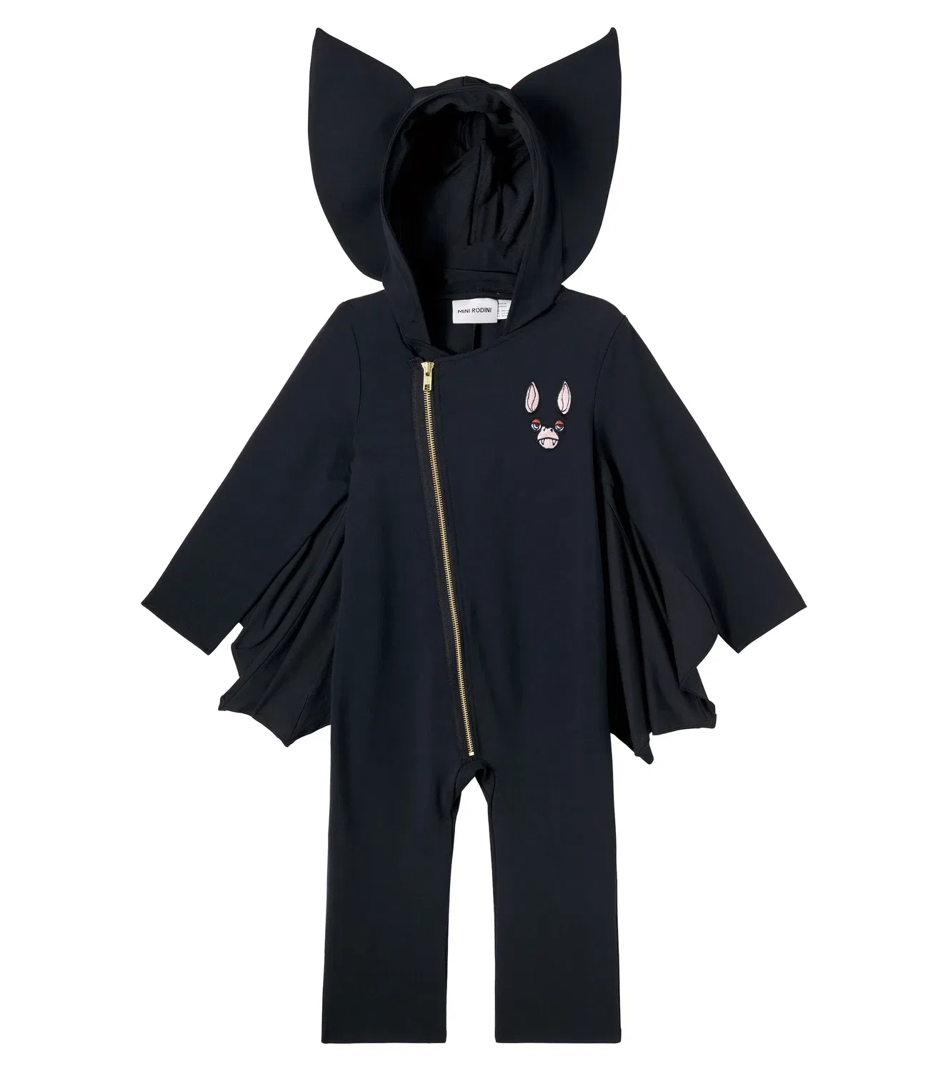 Комбинезон из хлопкового джерси Bat Mini Rodini, черный