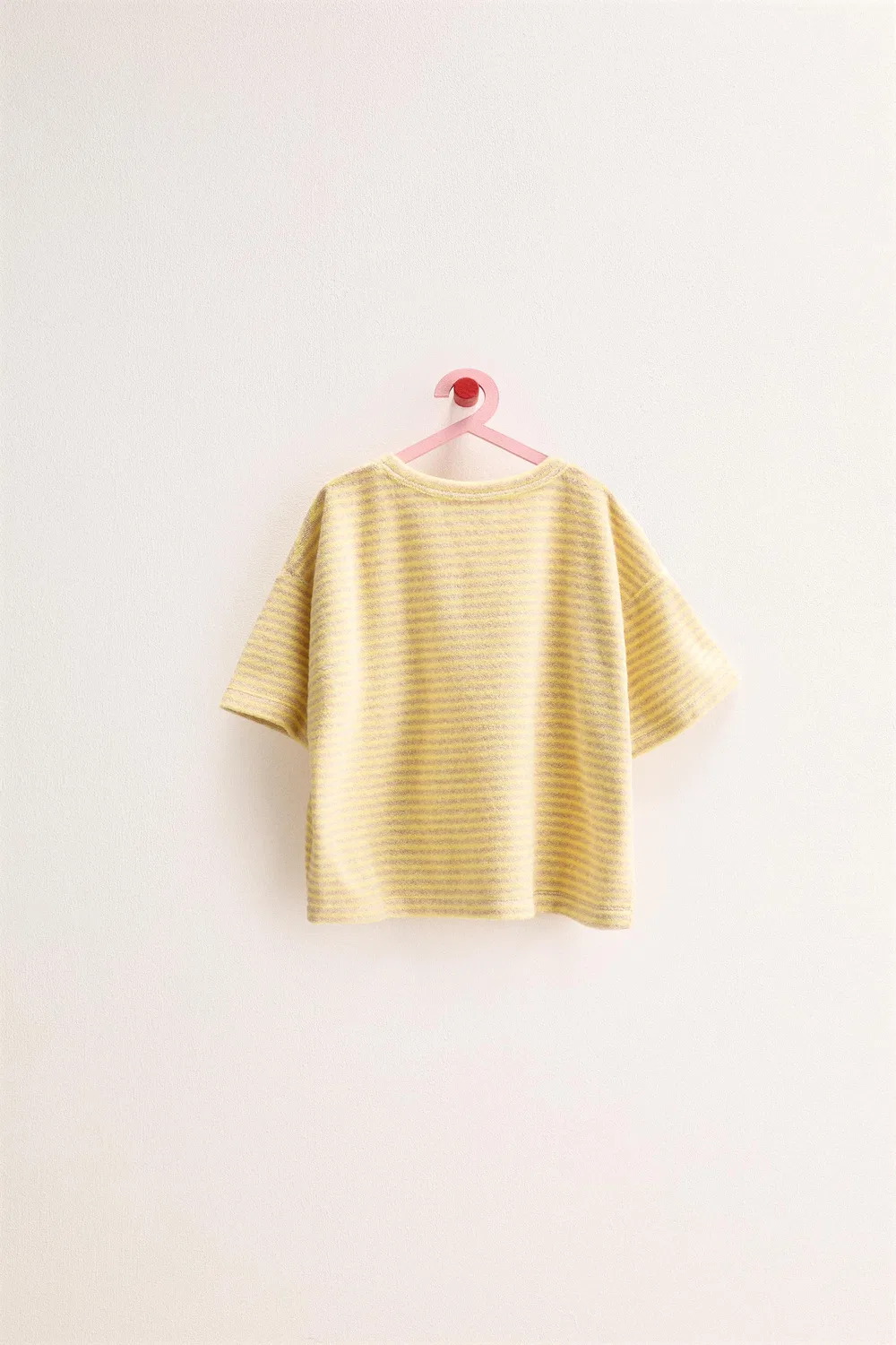 Футболка Zara Timeless с полосатым эффектом махровой ткани, Yellow — фото 2
