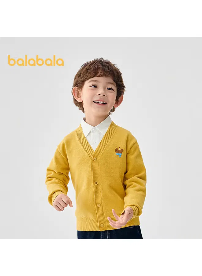 Свитер вязаный детский с длинным рукавом Balabala, желтый