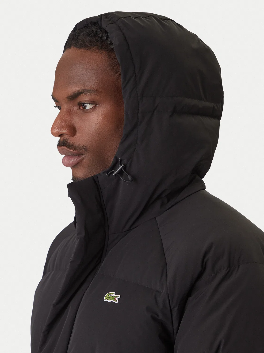Мужской пуховик стандартного кроя Lacoste, черный — фото 4