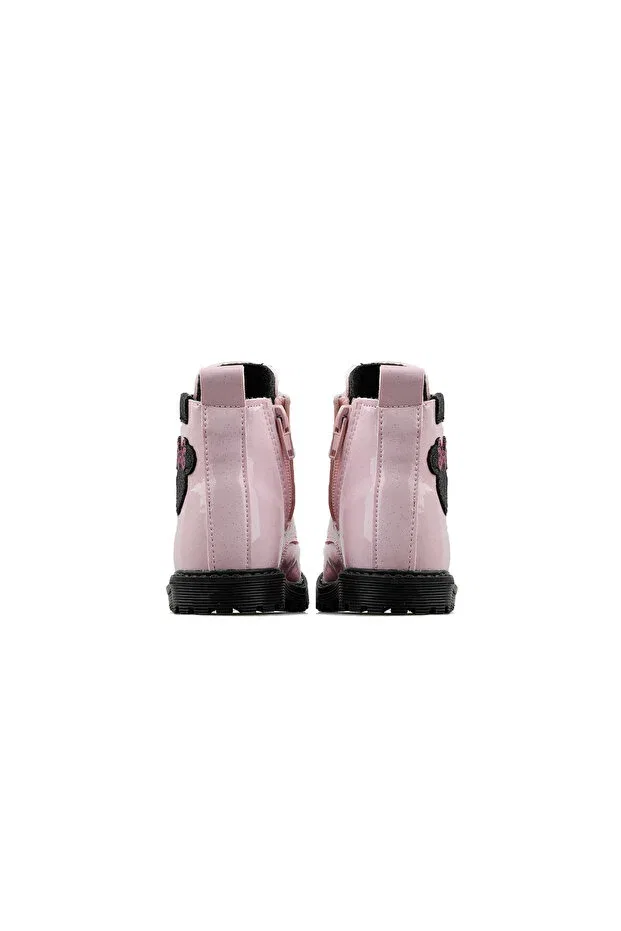 Детские ботинки для девочек с принтом Cold-Proof girls' boots with zipper detail on the side and lace-up winter boots Cool Kids, 03 — фото 4