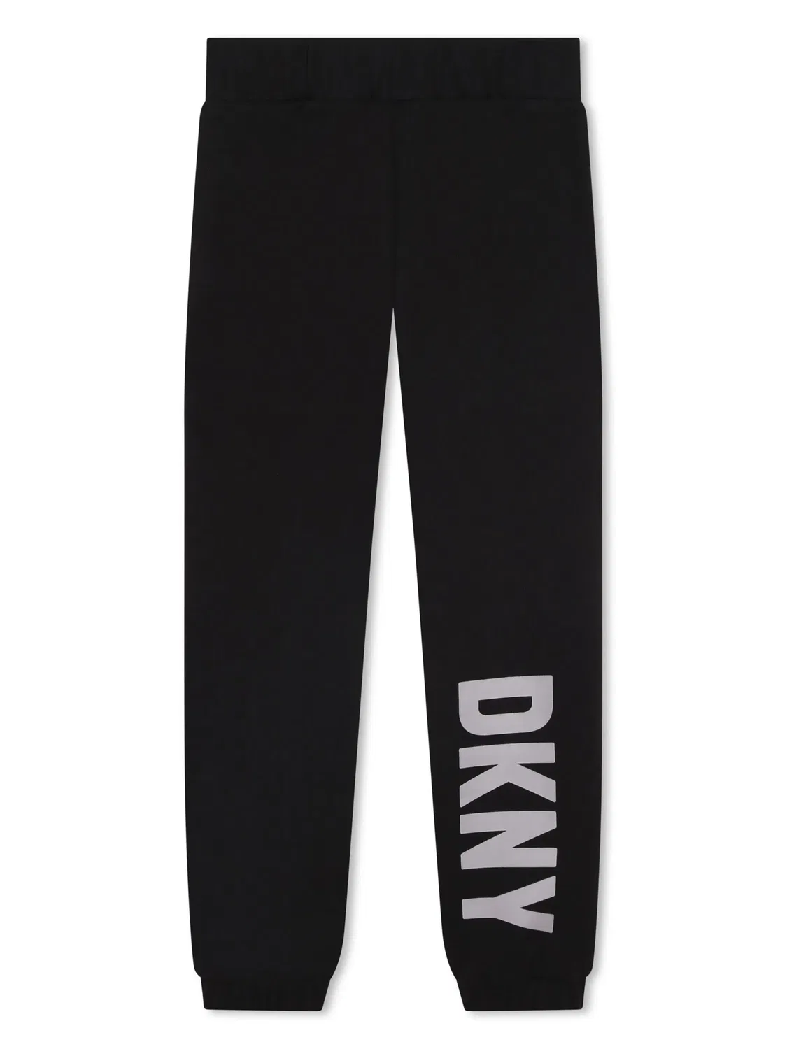 Хлопковые спортивные брюки с принтом DKNY, черный — фото 2