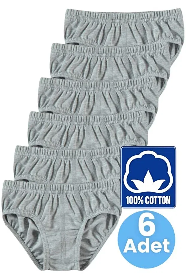 Детские трусы для мальчиков хлопковые 6 шт Uniquetrenders, Gray