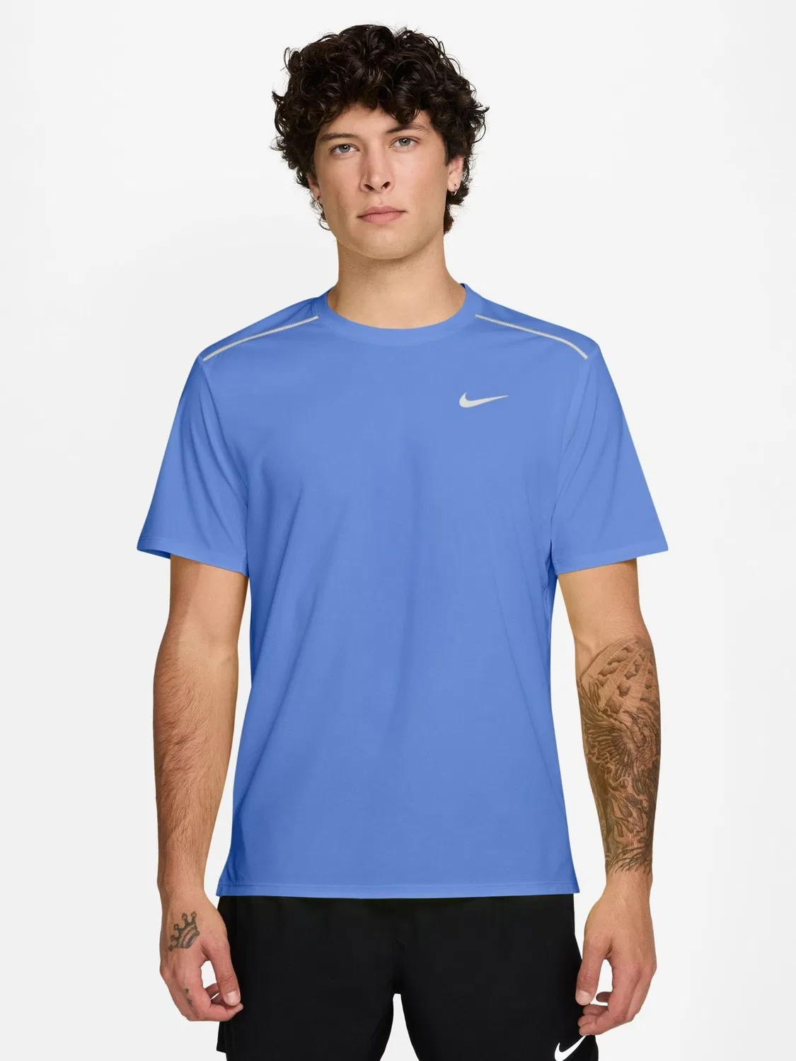 Футболка беговая Miler Dri-FIT UV Nike, Royal Pulse Blue — фото 2