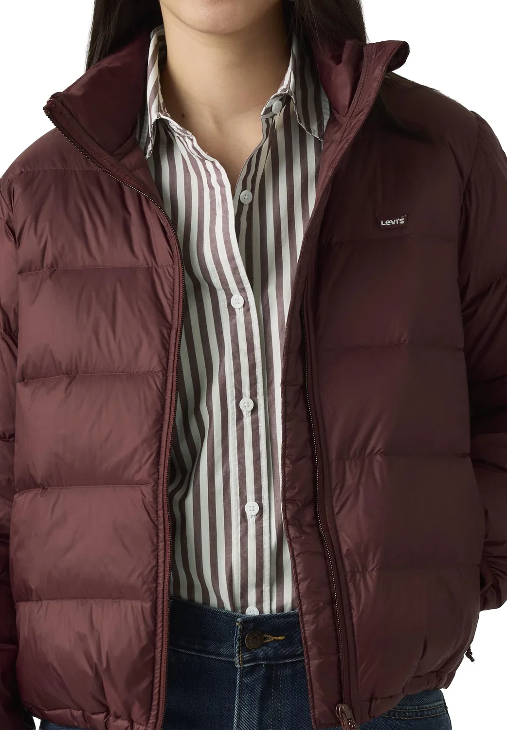 Женское куртка-пуховик Levi's Packable Puffer Chase, Chocolate Truffle