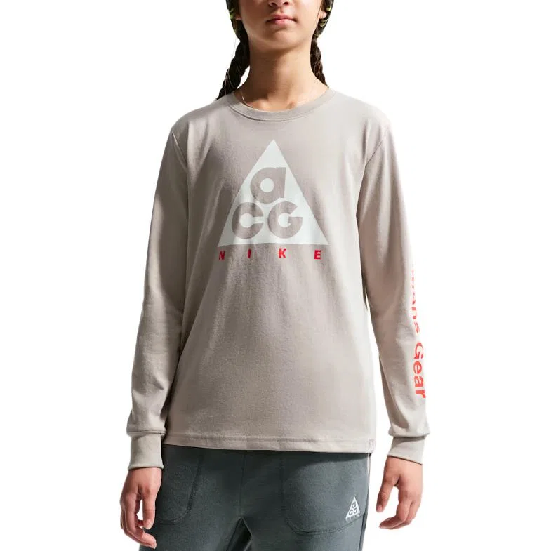 Детская футболка с принтом Nike Preppy Gray