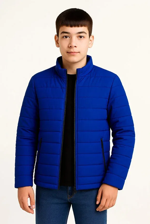 Детская зимняя куртка с принтом Generic Brands, Saks Blue — фото 2