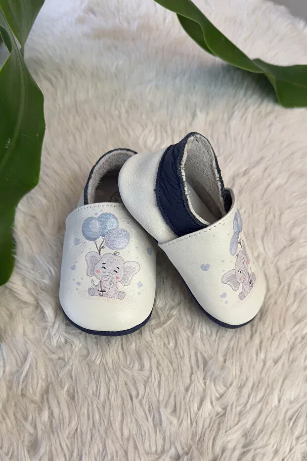 Детские тапочки для девочек и мальчиков с принтом Elephant Printed Beybium, Navy Blue — фото 2
