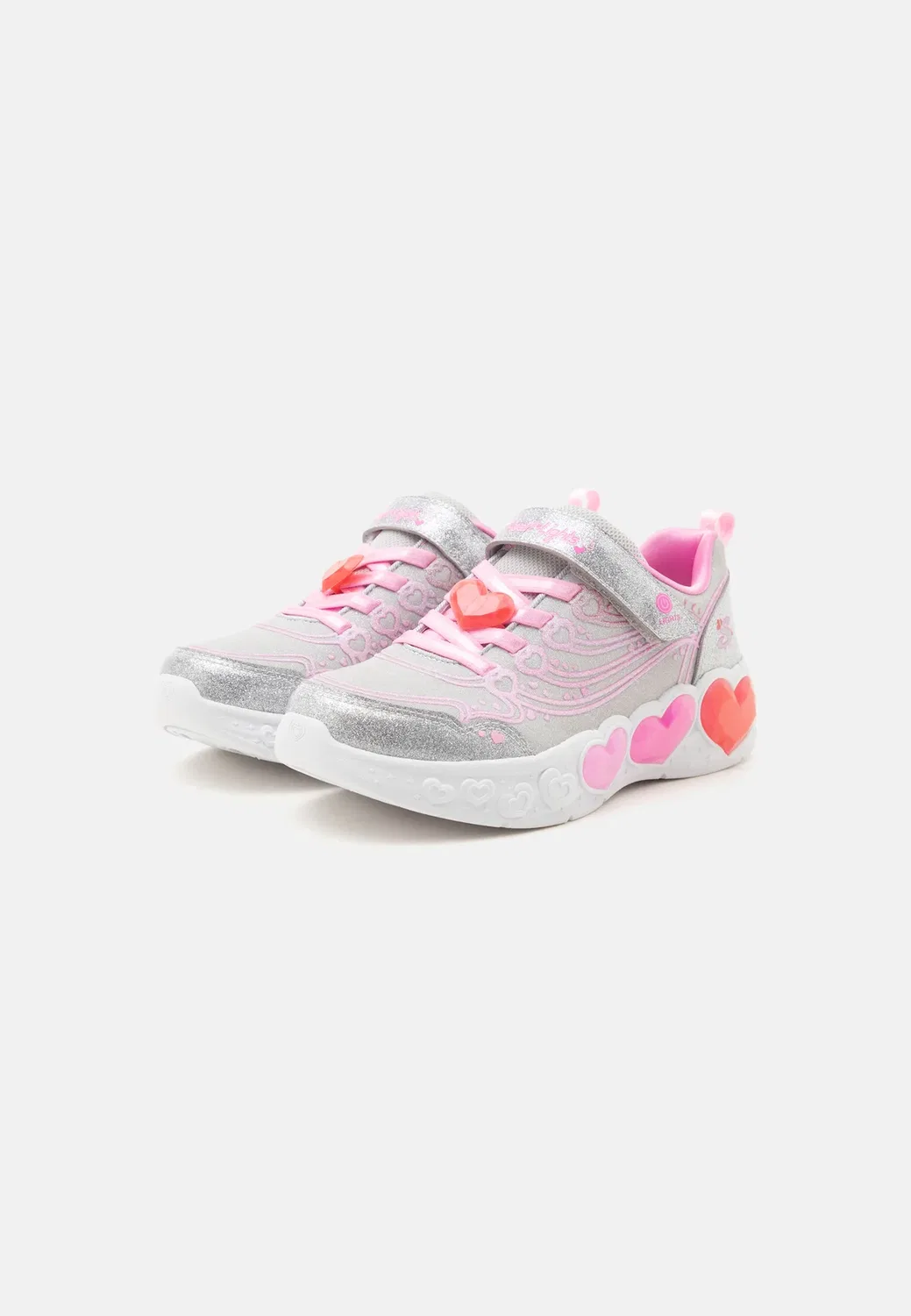 Зачарованные сердечки-светильники - кроссовки Skechers, Silver-Coloured/Multi-Coloured — фото 4