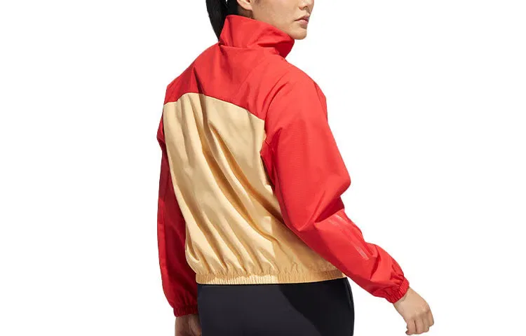 Куртка спортивная с цветочным принтом CNY Colorblock Adidas, светло-красный