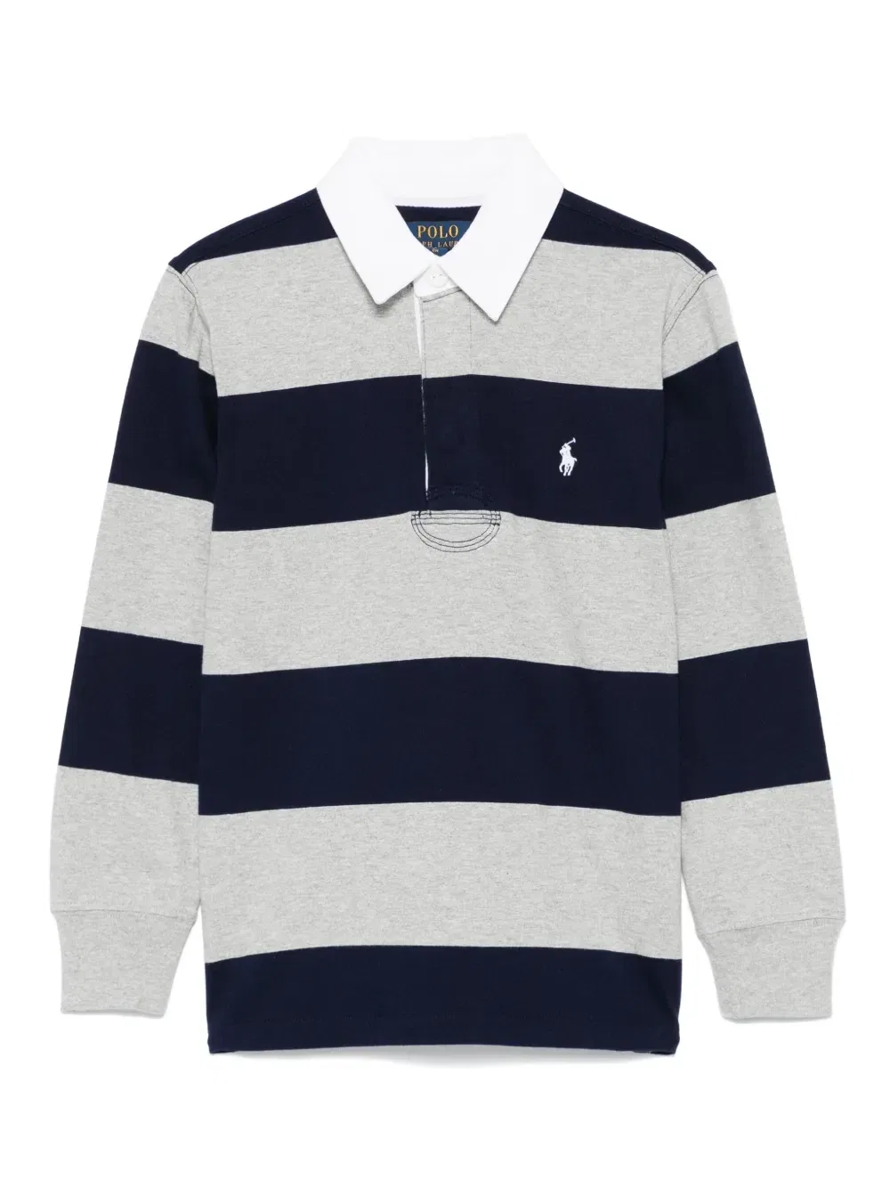 Рубашка поло в полоску Polo Ralph Lauren Kids, синий