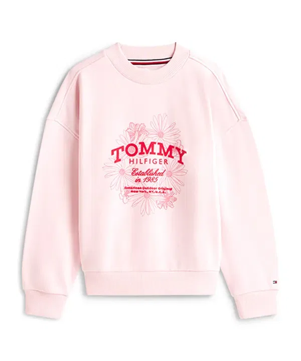 Свитшот с цветочным принтом, Tommy Hilfiger Kids, синий — фото 2