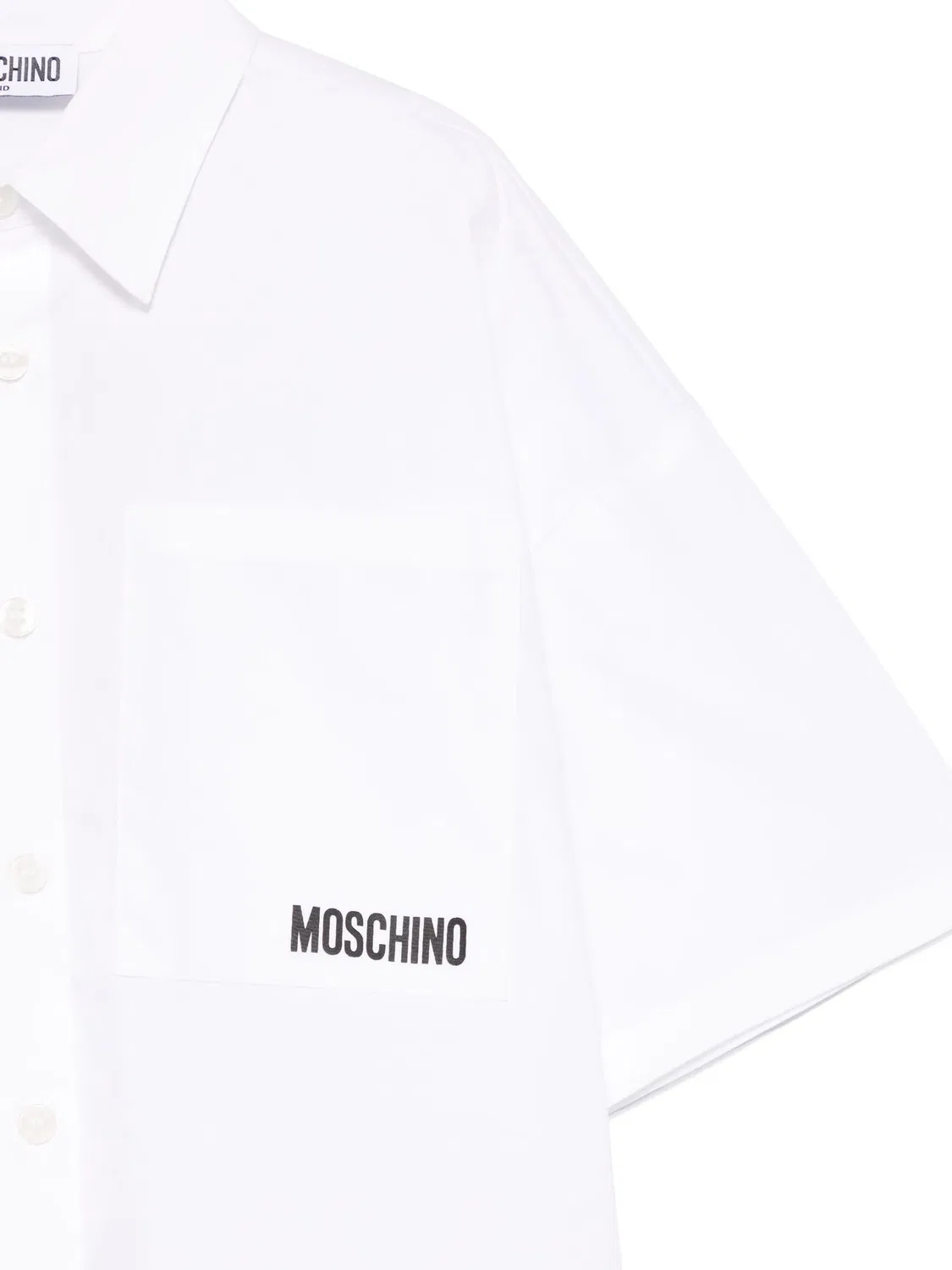 Moschino Белая рубашка с короткими рукавами — фото 2